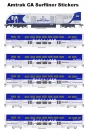 Amtrak California Surfliner 6 individual Stickers Andy Fletcher