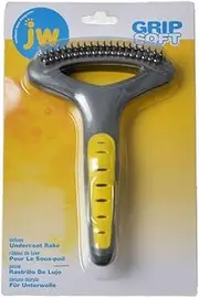 JW Gripsoft 65024 Undercoat Rake Double Row, Blue/White