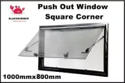 Caravan Push Out Window Square Corner 1000mmX800mm Blinds Campervan Motorhome RV