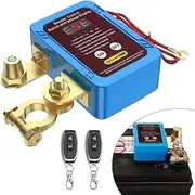 12V 240A Remote Battery Isolator Switch, Wireless Remote Controlled Car Kill Switch, Anti-Theft Smart Voltage Control (Display)