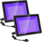 YANYCN 200W 2 Pack LED Black Light Halloween Outdoor Blacklight Flood Light w...