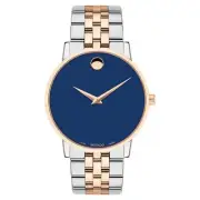 Movado Two-Tone Steel Blue Dial Men's Swiss Made Watch - 607267