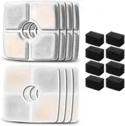 VEAUUTAY Replacement Filters Sponges for 84oz/2.5L Automatic Pet Fountain Cat Water Fountain Filter Triple Filtration 8PCS