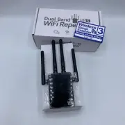 WiFi Extender Signal Internet Booster Home Ethernet Port Dual Band 5GHz/2.4GHz