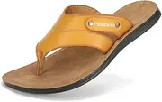 [Harssidanzar] Flip Flops for Mens,Vintage Comfortable Thong Sandals Lightweight Summer Beach Flat Sandals KM216