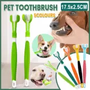 Pet Cleaning Toothbrush Dog Flexible Back Up Brush Set Three Sided Oral Care Au