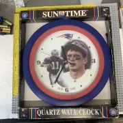 SUN TIME NEW ENGLAND PATRIOTS Julian Edelman LICENSED WALL CLOCK (TESTED)