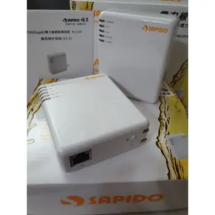 Sapido 傻多 AV500Gigabit電力線網路橋接器 PA-1105