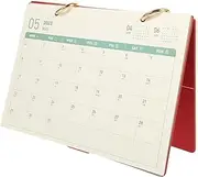 SHOWERORO Minimalist Desk Calendar Standing Tabletop Flipped Calendar for Office Planning and Organization Compact