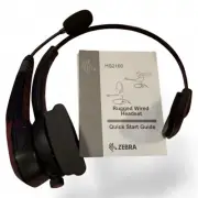 Zebra HS2100 Rugged Wired Headset HS2100-OTH W/ CBL-HS2100-QDC1-02 Viking QD