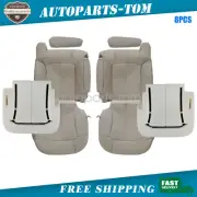 8x For 99-02 Chevrolet Tahoe Front Leather Seat Covers & Foam Cushion Light Tan
