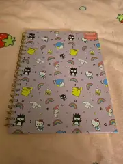 2024 Sanrio Hello Kitty Purple Spiral Notebook Hard Cover Sanrio Friends