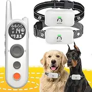 Wireless Dog Fence for 2 Dogs - Multi-Mode Electric Dog Fence Covers Up to 856 Acres, Dog Training Collar 6100ft Waterproof Wireless Fence for Dogs