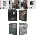 Wall Mount Mailbox Letterbox Outside Decorative Locking Mailbox Decorations Door