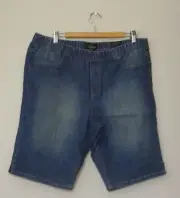 BNWT AUTOGRAPH Denim Shorts - Size 16 - Elastic Waist Pull On -