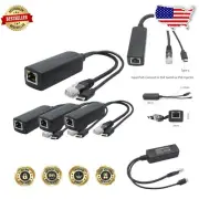 Versatile 4-Pack 5V 2.4A PoE Splitter - IEEE 802.3af Compliant Ethernet Hub