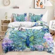 Peacock Duvet Cover 3d Duvet Cover Pillowcase Bedding Set Green Duvet Cover