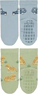[Sterntaler] Baby Boys Twin Pack Jeep+Leo ABS Socks