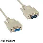 Kentek 25 ft Null Modem DB9 Serial Cable Male to Female RS-232 Data