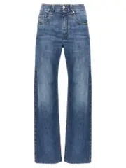 [Brunello Cucinelli] Brunello Cucinelli-Straight Jeans Blu-Donna 46IT Blue