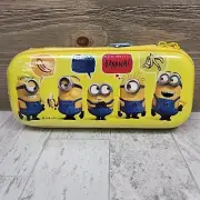Minions Zippered Pen Pencil Pouch Crayon Case Scented Banana with Charm Keychain