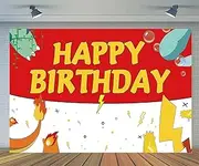 5×3Cartoon Game Birthday Backdrop Magical Pet Red and White Photography Backdrops Kids Party Supplies Happy Birthday Party Decorations