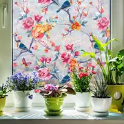 2Pcs Glass Window Privacy Static Cling Frosted Sticker Covering Film-Style 2