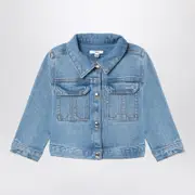 [Chloé] Blue Washed-effect Denim Jacket 12 M Blue