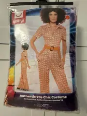 NEW Womens Size Large Smiffys Retro 70s Disco Dancing Queen Costume Halloween