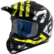 Afx FX-17Y Attack Youth Helmet (Medium, Matte Black/Hi-Viz Yellow)