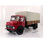 【模型車藝】1/18 SCHUCO MERCEDES-BENZ L911 TRUCK 帆布卡車 紅【合金多處可動】