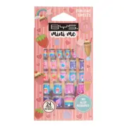 BYS Mini Me 24 Pack Press on Nails - Fun-dae Sweets, Square Shape