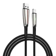 S-M399 Time Series 3A 8 Pin Interface Charging + Transmission Nylon Braided Data Cable With Green Marquee