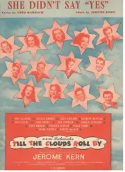 JEROME KERN-SHE DIDN'T SAY "YES" SHEET MUSIC-SINATRA/GARLAND/LANSBURY-1931-NEW!!