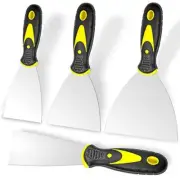 Putty Knife 4pcs Spackle Knife Set (2,3,4,5 In) Stainless Steel Paint Scraper