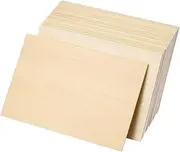STOBOK 15PCS Basswood Sheets Craft Wood Plywood Board Thin Natural Unfinished Wood for Crafts, Projects, Painting, Wood Burning,Model Making 150x100x1.5mm