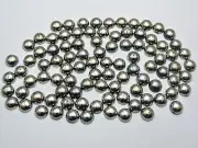 1000 Metallic Gunblack Flatback Round Half Pearl 4mm Nail Art Craft