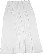 Amosfun White Textured Sheer Curtain Panels Light Filtering Drapes for Bedroom and Living Room Versatile Privacy Treatment for Balconies and Bay Windows Modern Minimalist Design