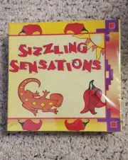 Sizzling Sensations Cookbook w/Measuring Spoons Gift Set NIB Chili Peppers