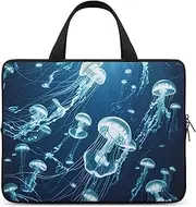 Laptop Case Sleeve Shockproof Computer Carrying Bag Dreamy Jellyfish Laptop Bag Tote Lightweight Notebook Case Cover Traveling Briefcase Handle Bags for Travel Business 17inch