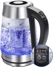 Electric Kettle, Tea Kettle with Temperature Control and Tea Infuser, Hot Water
