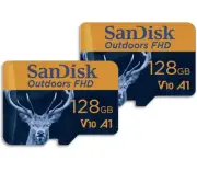 2-Pack SanDisk Outdoors 4K microSDXC U3, C10, V30, A1, w/adapter up to 170/MB/s
