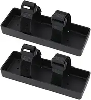 2Pcs RC Car Battery Box Tray 145 x 49mm RC Car Accessory for 1/8 1/10 AXIAL SCX10 D90 RC Crawler Car with Antiskid Tie Black