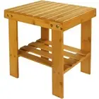 Small Bamboo Step Stool Shoe Bench Multi-Functional Wooden Stool Seat Kids Fo...