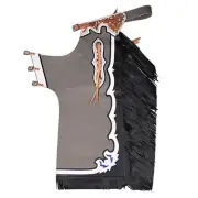 70HS Hilason Handmade Genuine Leather Chaps Adult Handtooled Rodeo Bull Riding