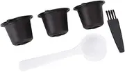 Coffee Capsules Filter Reusable Capsules Cup for Nespresso Convenient Coffee Production (Black)