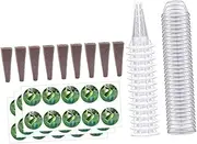 FONDOTIN Hydroponic Grow Baskets Net Pots for Hydroponics Insulation Lids for Starter Pots Domes for Planting Plastic for Garden