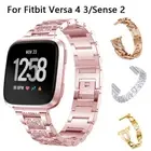 Replacment Stainless Steel Metal Strap Band For Fitbit Versa 4/3/Sense 2/Sense