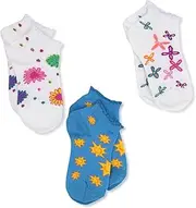 [Jefferies Socks] Little Girls' Sunshine Low Cut Triple Treat Socks (Pack of 3)