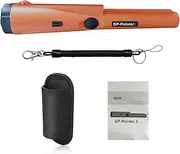 SHGarden Metal Detector Pinpointer Upgraded Handheld Search Treasure Pinpointing Finder Probe 360° Scan Hand-held Gold Treasure Detector with Buzzer Vibration LED and Belt Holster SH0063 (Orange)